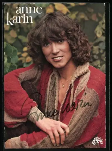 AK Sängerin Anne Karin, Portrait, Autograph
