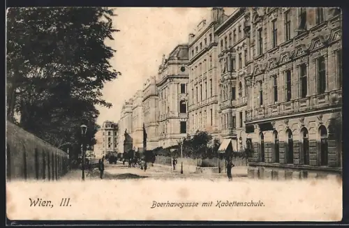 AK Wien, Boerhavegasse mit Kadettenschule