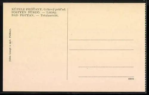 AK Bad Pistyan, Panoramaansicht des Ortes