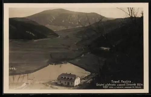 AK Trenc. Teplice, Udolni pfehrada v pozadi Zihlavnik