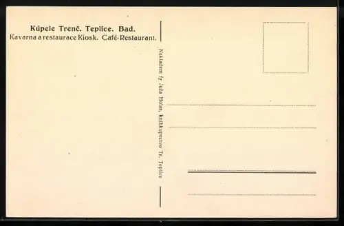AK Trenc. Teplice, Bad, Café-Restaurant