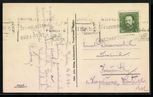 AK Trenc. Teplice, Bad, Villa Reim