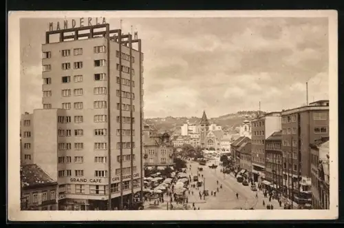 AK Bratislava, Republik-Platz, Manderla, Grand Cafe