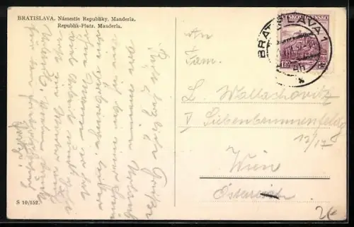 AK Bratislava, Republik-Platz, Manderla, Grand Cafe