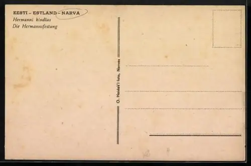 AK Narva, Die Hermannsfestung