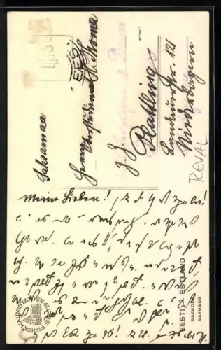 AK Reval, Blick auf das Rathaus