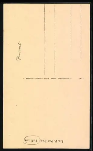 AK Tallinn, Rathaus mit davor liegendem Platz