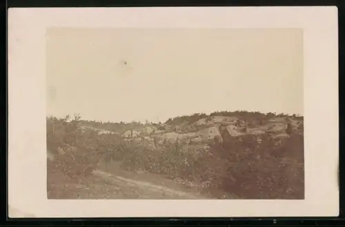 Foto-AK Dojransee, Deutsche Feldartillerie-Stellung