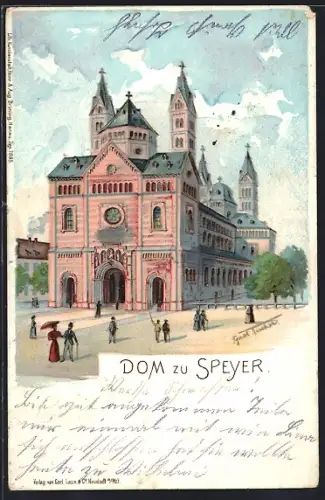 Lithographie Speyer, Dom zu Speyer