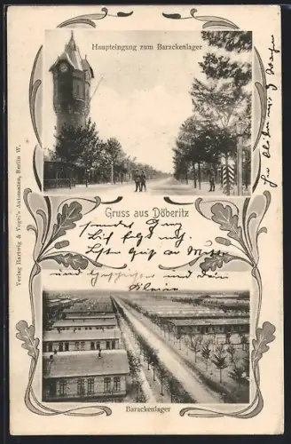 AK Döberitz, Haupteingang zum Barackenlager, Barackenlager