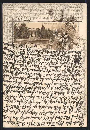 Lithographie Weimar /Thür., Römisches Haus