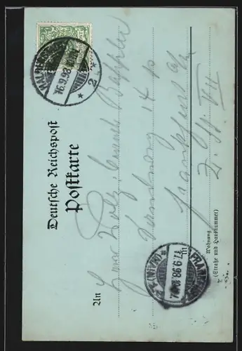 Mondschein-AK Halberstadt, Kirche im Vollmondlicht