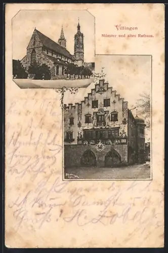 AK Villingen / Baden, Münster, altes Rathaus