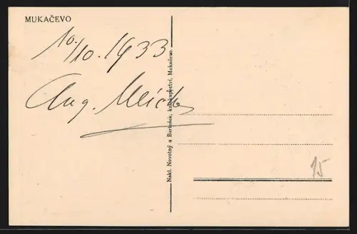 AK Mukacevo, Flusspartie mit Kirche