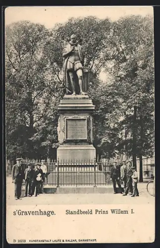 AK `s Gravenhage, Standbeeld Prins Willem I