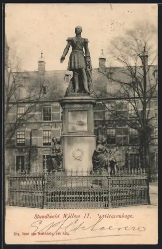 AK `s Gravenhage, Standbeeld Willem I