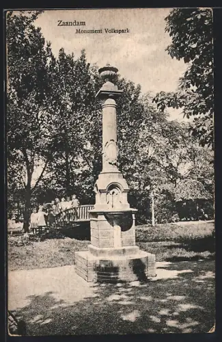 AK Zaandam, Monument Volkspark
