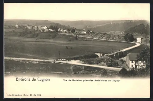 AK Cugnon, Vue de Mortehan prise des Ardoisières de Linglay