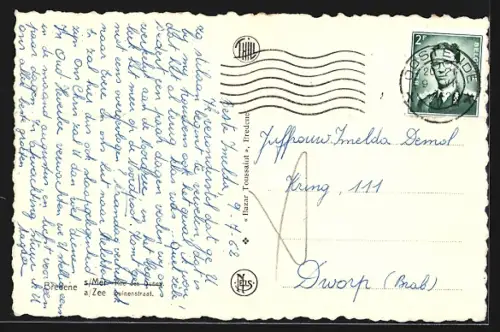 AK Bredene-s-Mer, Rue des Dunes, Strassenpartie