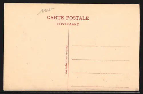 AK Ypres, Panorama mit Kirche