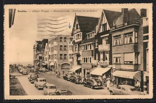 AK Knokke /Albert Plage, Meerminlaan, Avenue de la Sirène
