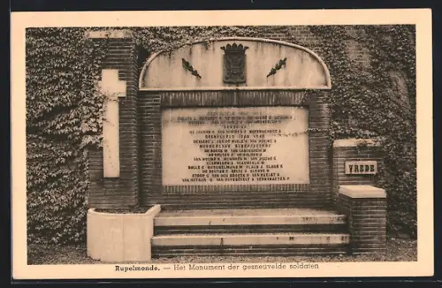 AK Rupelmonde, Het Monument der gesneuvelde soldaten