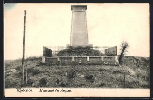 AK Waterloo, Monument des Anglais