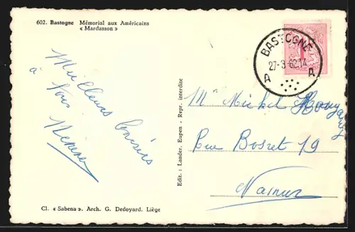 AK Bastogne, Mémorial aux Américains Mardasson