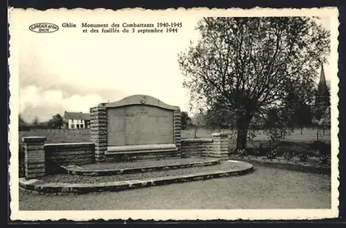 AK Ghlin, Monument des Combattants 1940-45 et des fusillés du 3 septembre 1944