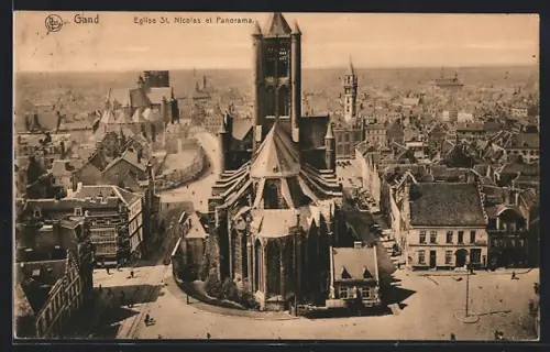 AK Gand, Eglise St. Nicolas et Panorama