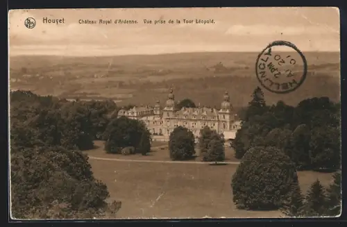 AK Houyet, Château Royal d`Ardenne, Vue prise de la Tour Léopold