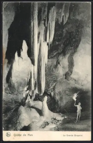 AK Grotte de Han, La Grande Draperie