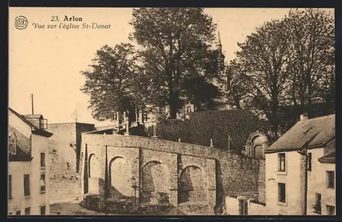 AK Arlon, Vue sur l`église St-Donat