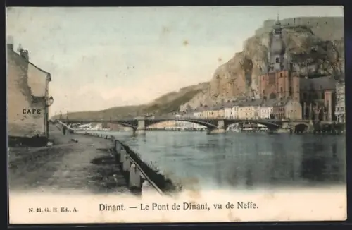 AK Dinant, Le Pont de Dinant, vu de Neffe