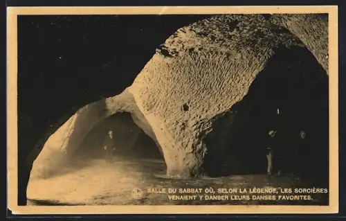 AK Folx-les-Caves, Grandes Champignonnières, Salle du Sabbat où les sorcières venaient y danses favorites