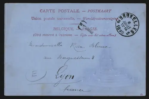 Präge-AK Bruxelles, Monument d`Anspach