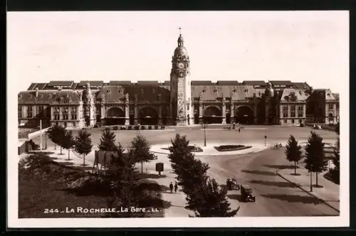 AK La Rochelle, la Gare, Bahnhof im Abendlicht