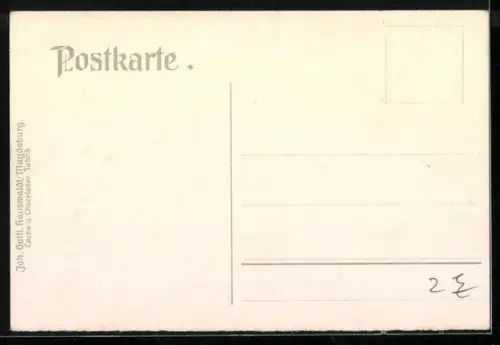 Künstler-AK Hirsch hetzt eine Hirschkuh