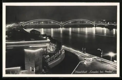 AK Düsseldorf, Gesolei bei Nacht, Ausstellung