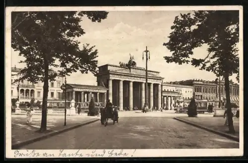 AK Berlin, Blick zum Brandenburger Tor