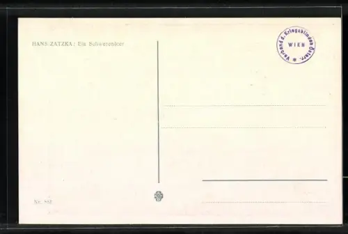 Künstler-AK Hans Zatzka: Ein Schwerenöter, Minnesäger