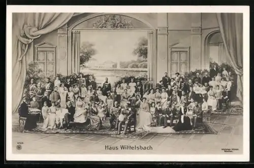 AK Haus Wittelsbach, Montage der Fürstenfamile um Prinzregent Luitpold