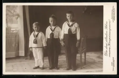 AK Die Drei ältesten Söhne des Kronprinz Wilhelm von Preussen