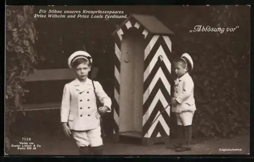 AK Prinz Wilhelm und sein Bruder Prinz Louis Ferdinand