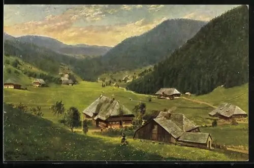 Künstler-AK H. Hoffmann: Hinter-Todtmoos