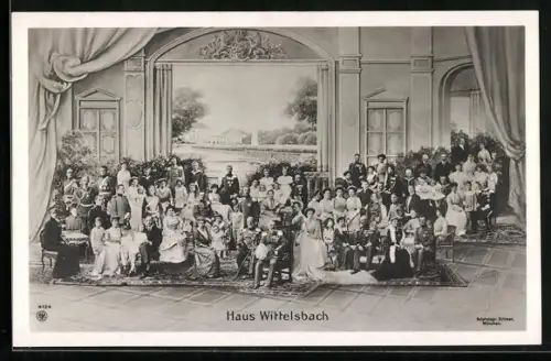 AK Haus Wittelsbach, Montage der Fürstenfamile um Prinzregent Luitpold