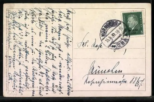 Künstler-AK Matthäus Schiestl: Kirche in Franken