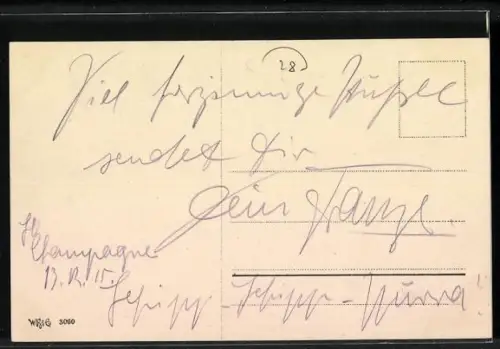 Künstler-AK Ad. Hoffmann: Kindersoldaten einer Spatentruppe-Schipp, Schipp, Hurrah !, Mädchen mit Fahne