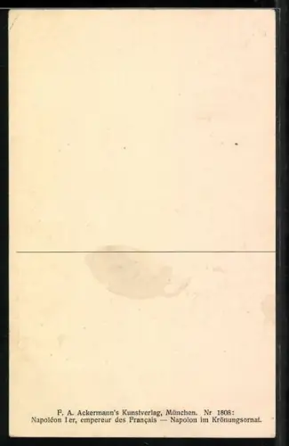 AK Napoleon Bonaparte in prunkvollem Gewand mit Lorbeerkranz
