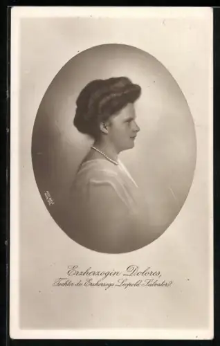 AK Erzherzogin Dolores, Profilportrait